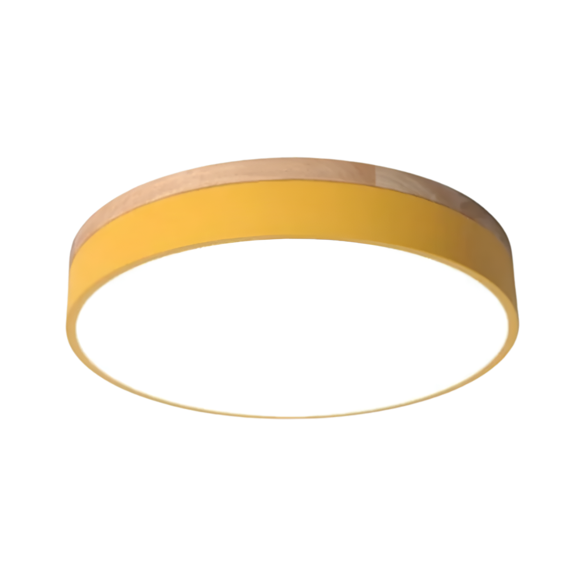 Contemporary Wooden Frame Flat LED Ceiling Light