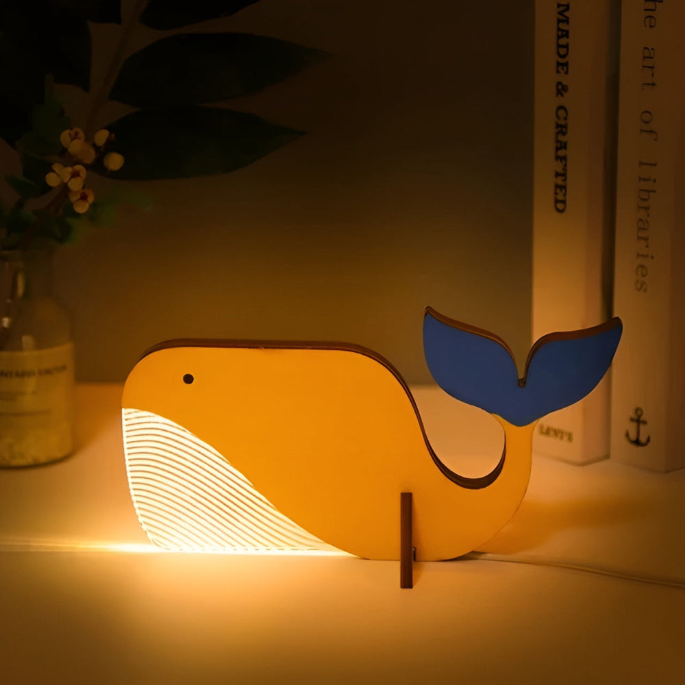 Minimalist Table Lamp with LED Night Light