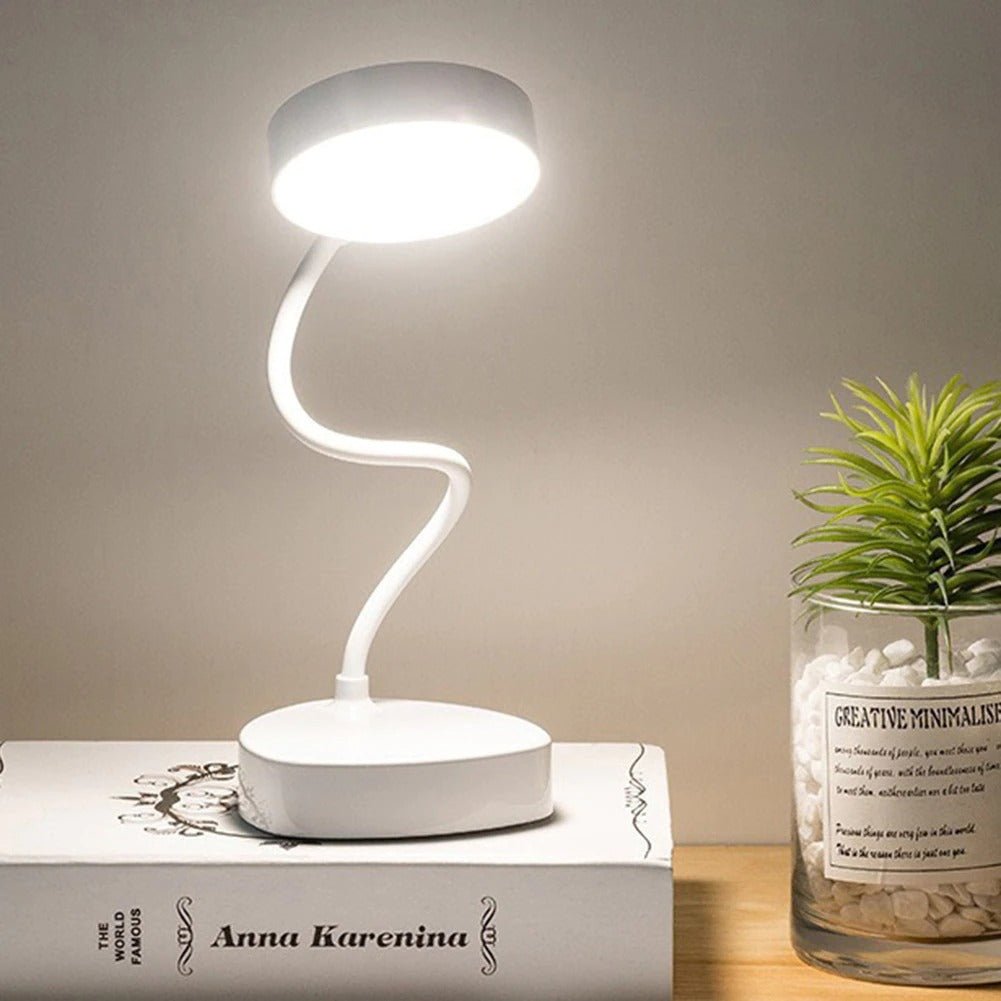 Minimalist Portable Touch-Controlled Desk Lamp with Flexible Neck