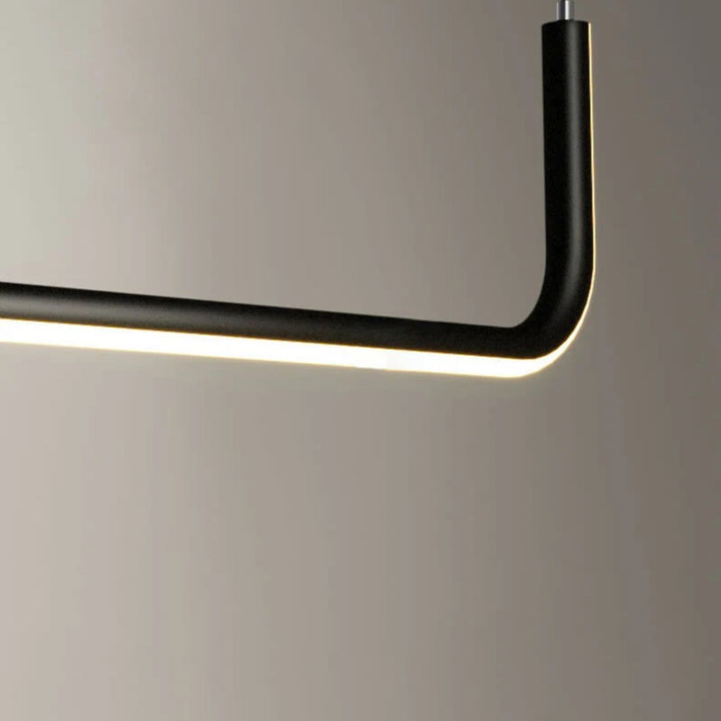 Contemporary Minimalist Double Frame Linear LED Pendant Light