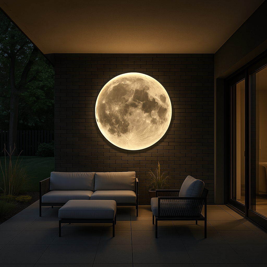 Contemporary Minimalist LED Moon Wall Light
