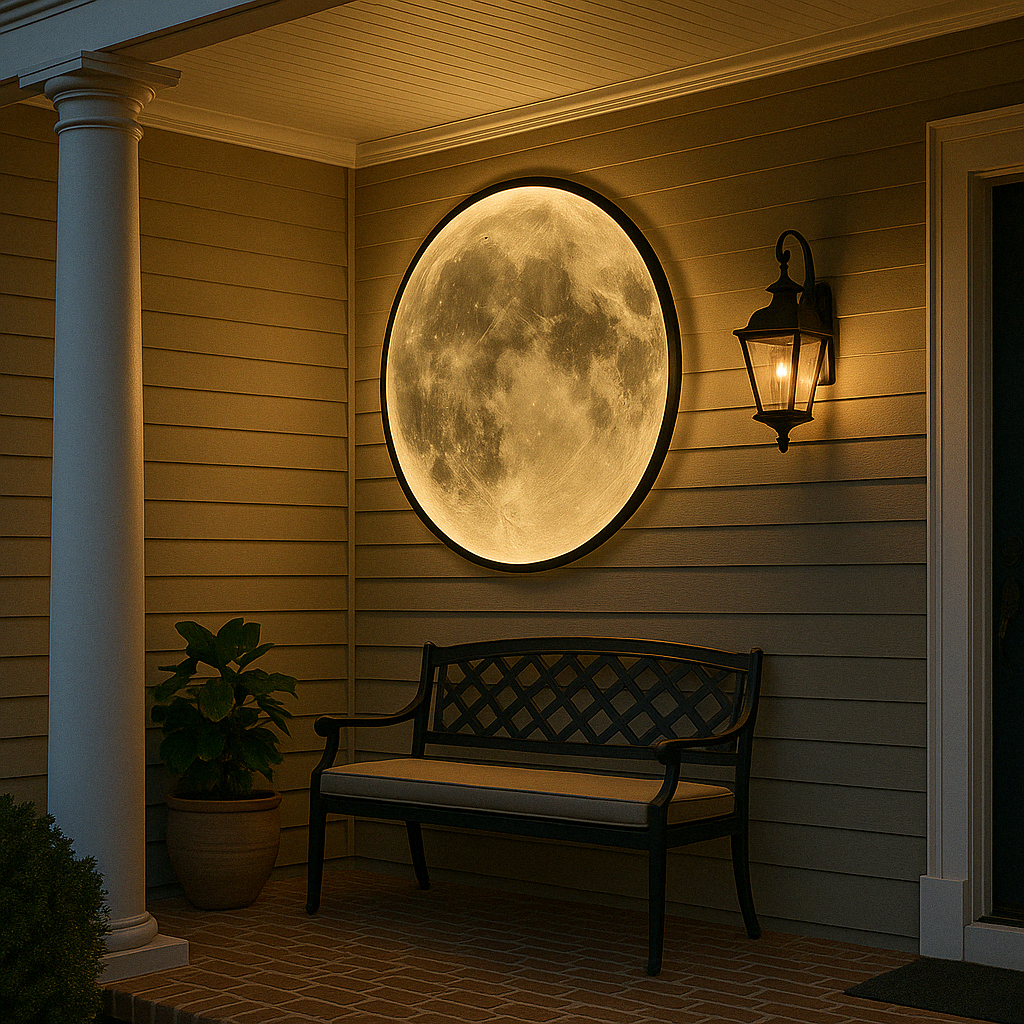 Contemporary Minimalist LED Moon Wall Light