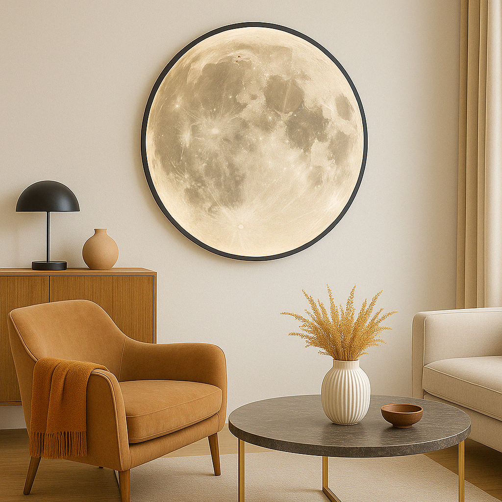 Contemporary Minimalist LED Moon Wall Light