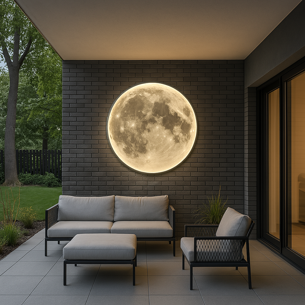 Contemporary Minimalist LED Moon Wall Light