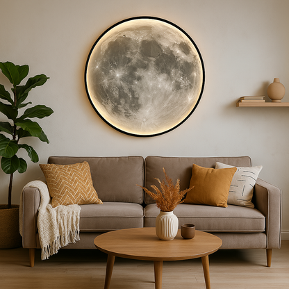 Contemporary Minimalist LED Moon Wall Light
