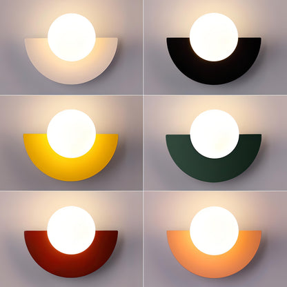 Mid-Century Semi Circle LED Wall Light