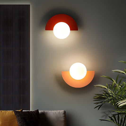 Mid-Century Semi Circle LED Wall Light
