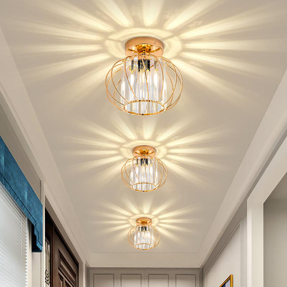 Modern Semi-Flush Mount Ceiling Light for Hallway, Bedroom, and Kitchen