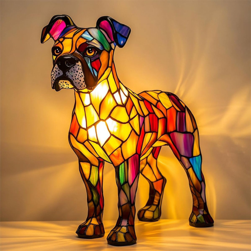 Minimalist Artistic LED Dog Breed Table Lamp