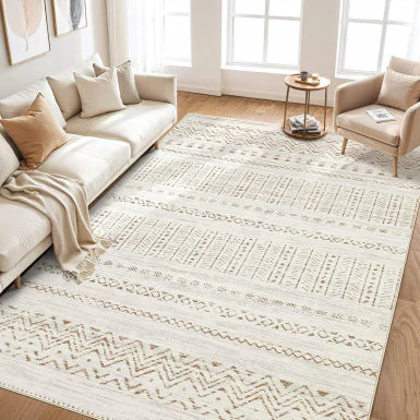 Moroccan And Geometric Pattern Square Rug