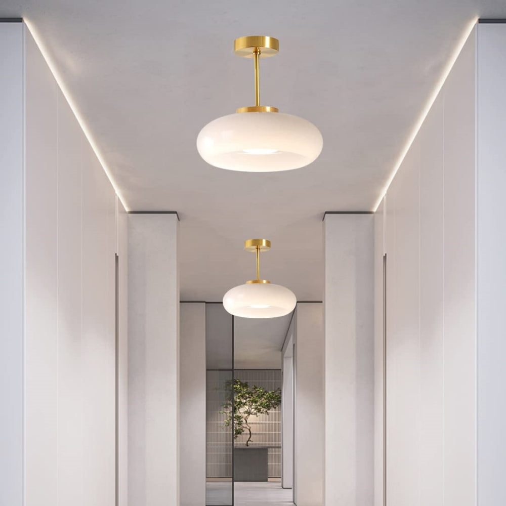 Mid-Century Round Ceiling Light Fixture