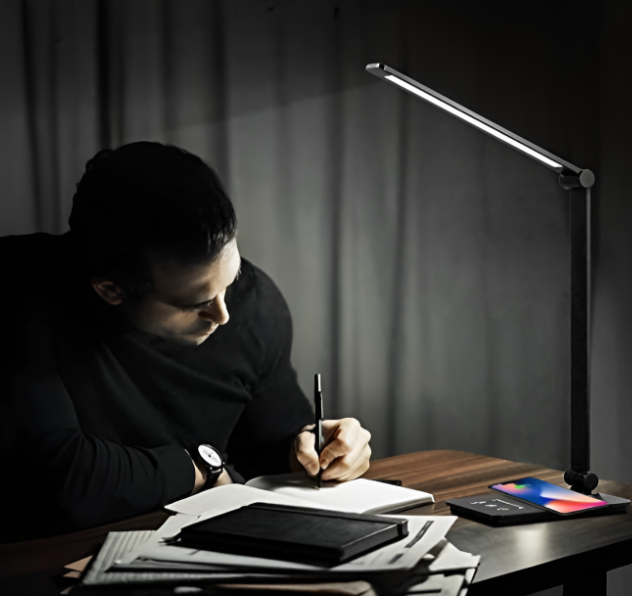 Black LED Desk Lamp with Touch Control