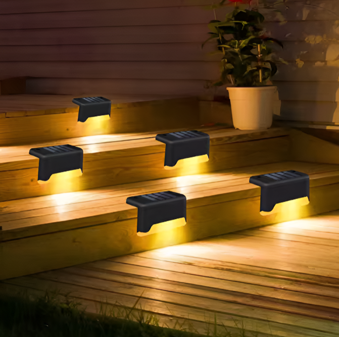 Solar Outdoor Lights for Railing Stairs, Fence, and Patio