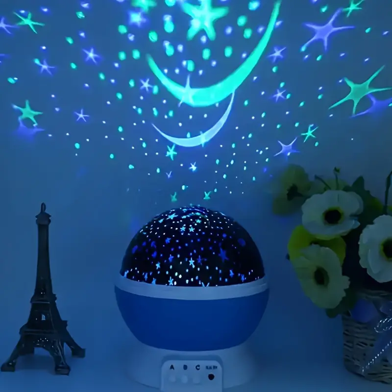 360° Rotating Galaxy Projector with 3D Night Light