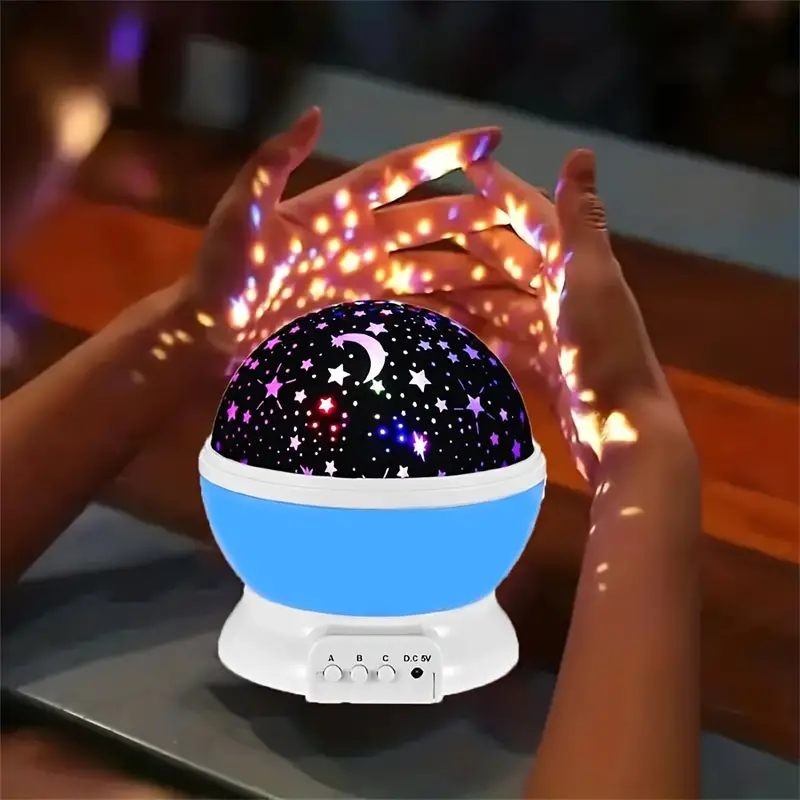 360° Rotating Galaxy Projector with 3D Night Light