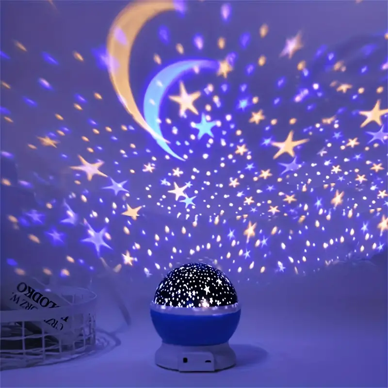 360° Rotating Galaxy Projector with 3D Night Light