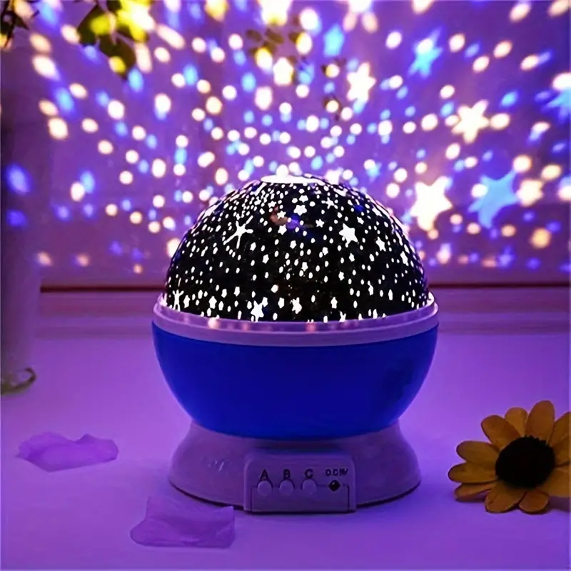 360° Rotating Galaxy Projector with 3D Night Light