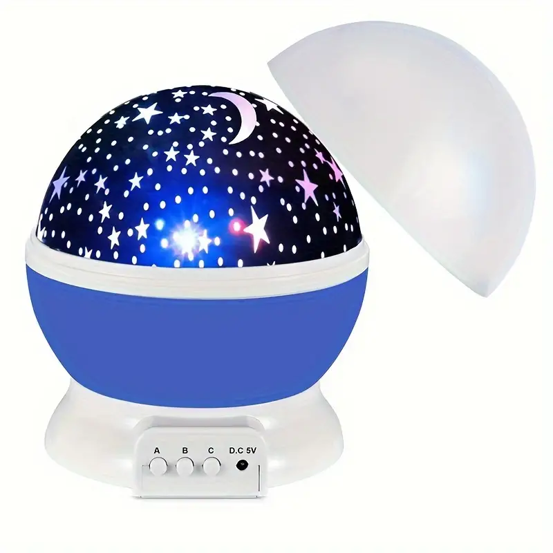 360° Rotating Galaxy Projector with 3D Night Light