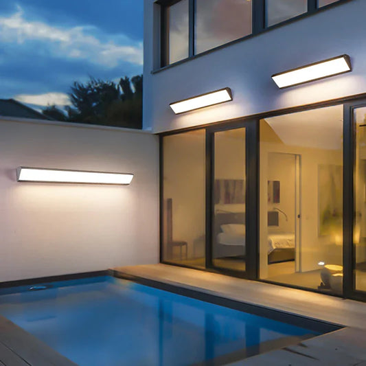 Contemporary Minimalist LED Linear Outdoor Wall Light