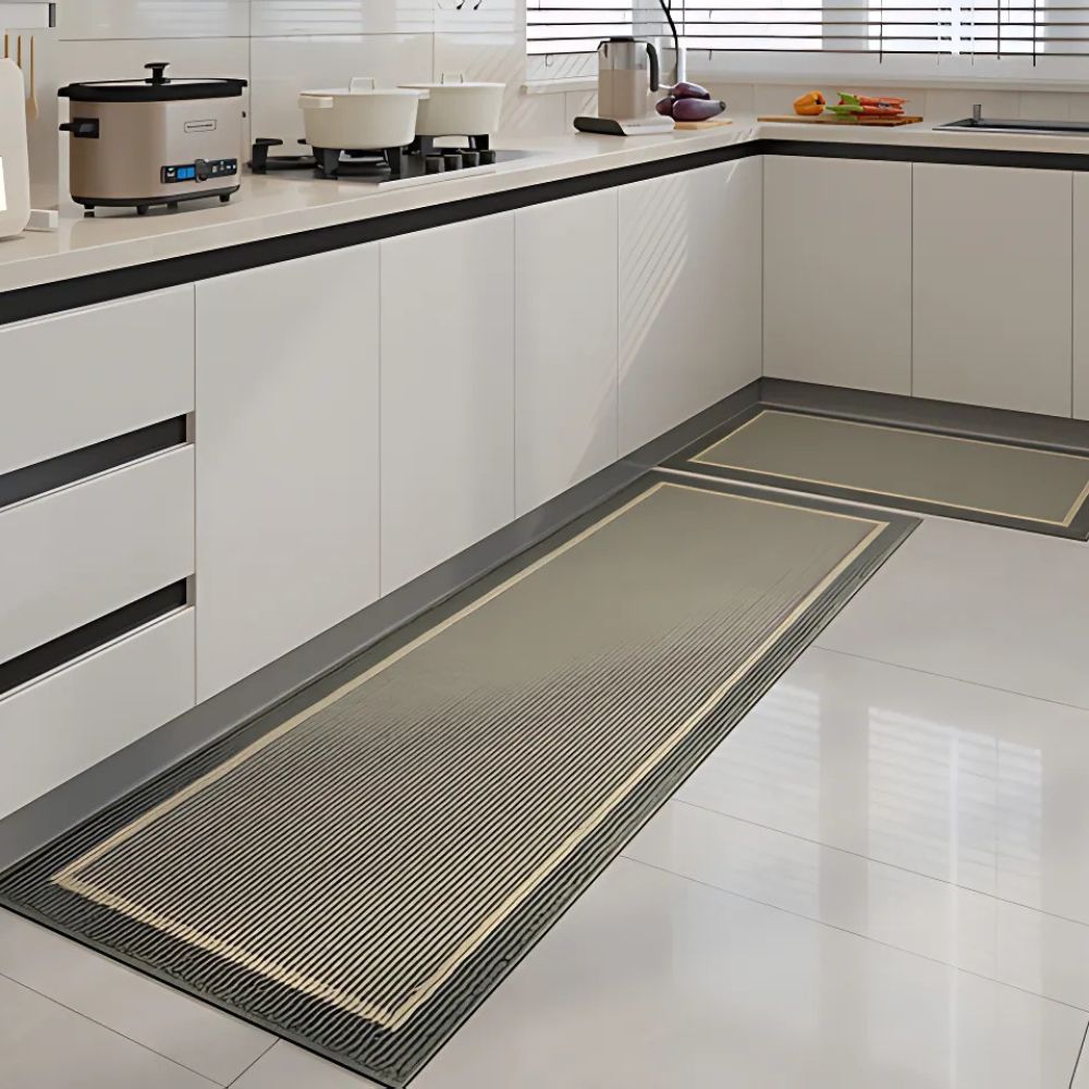 Knitted Two-Tone Kitchen Mat