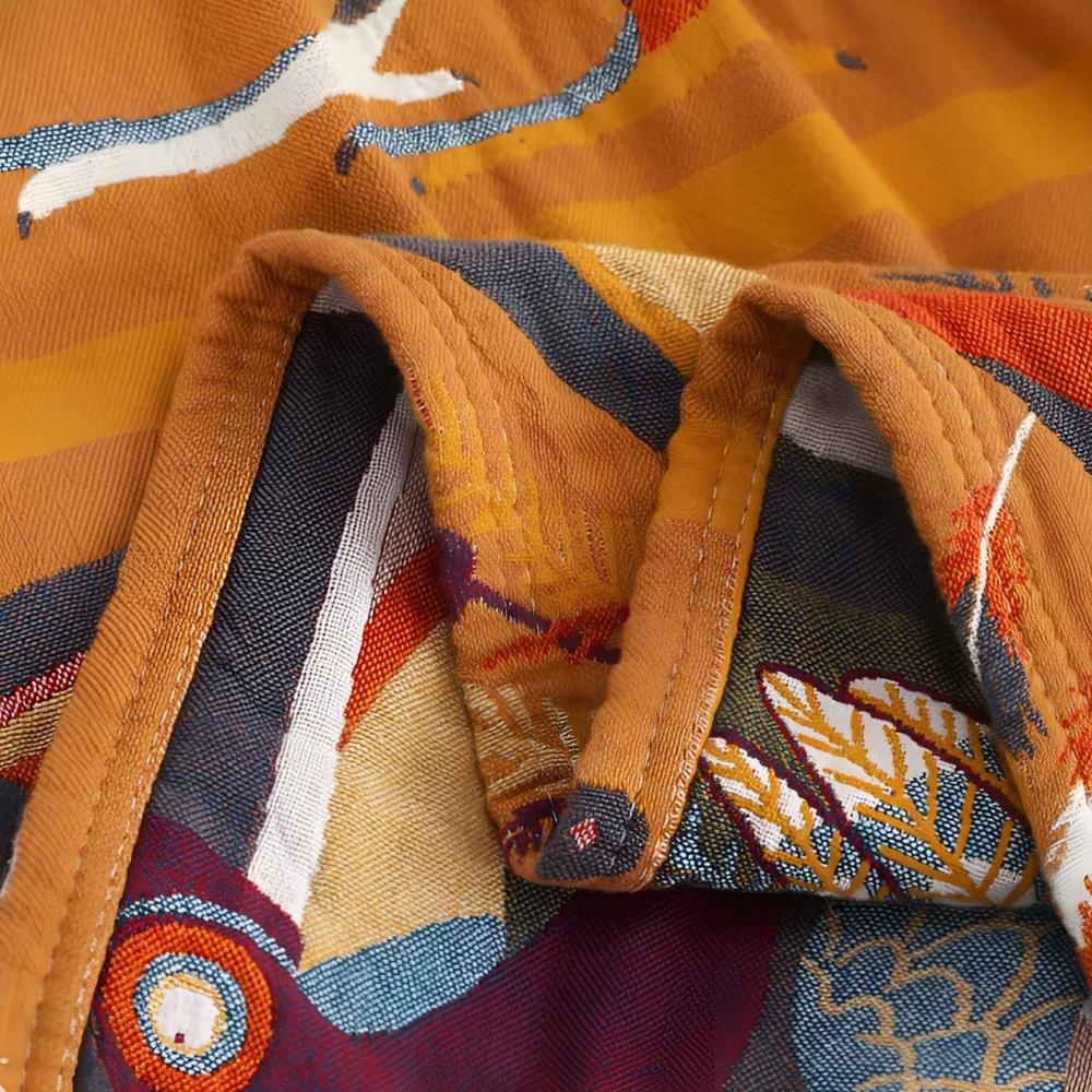 Tropical Toucan Pattern Throw Blanket