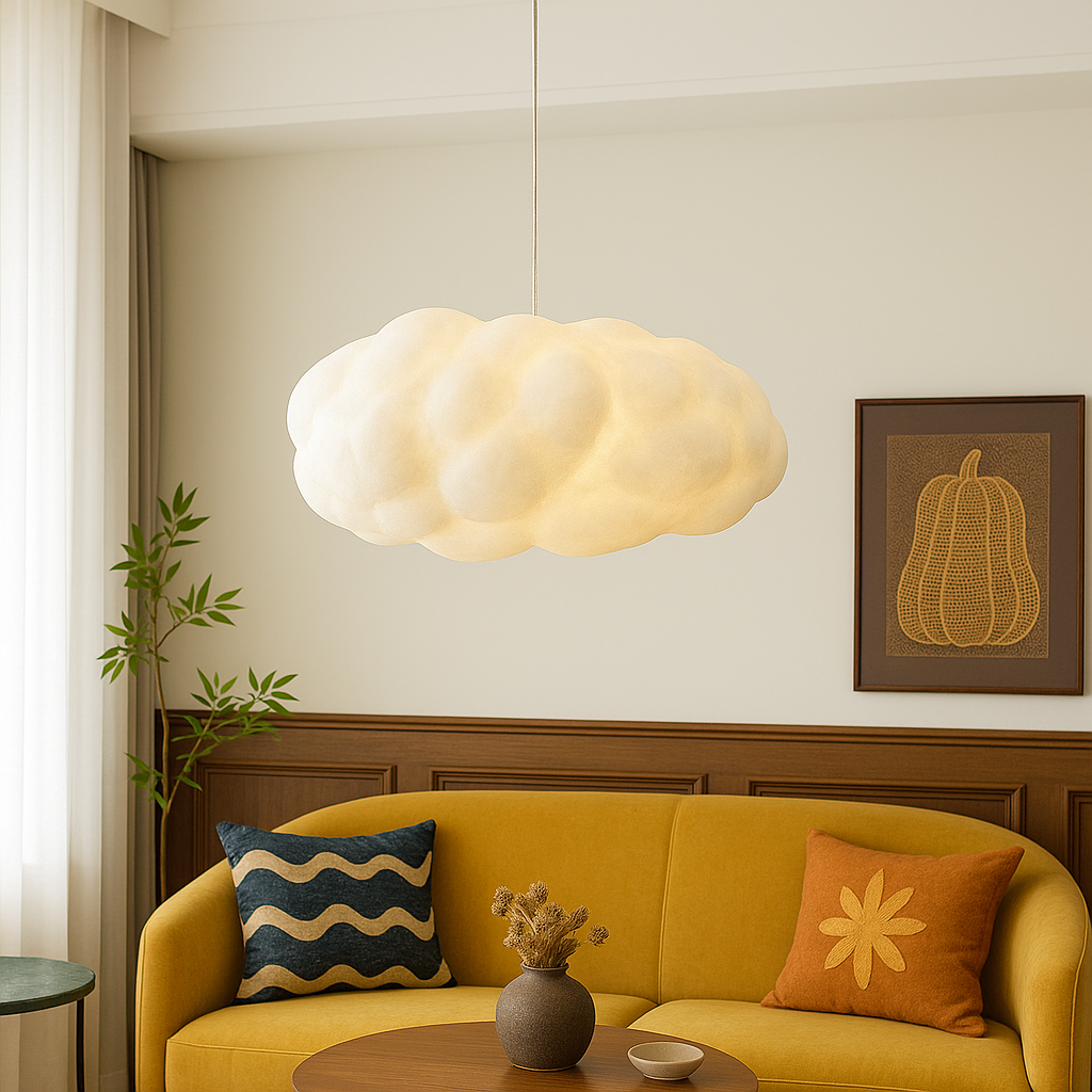 Contemporary Minimalist LED Pendant Light in a Cloud Design