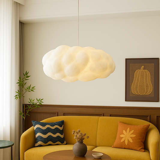 Contemporary Minimalist LED Pendant Light in a Cloud Design