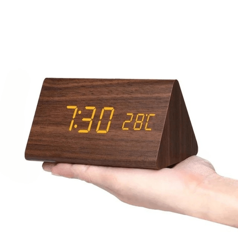 Triangular Table Clock With LED Display