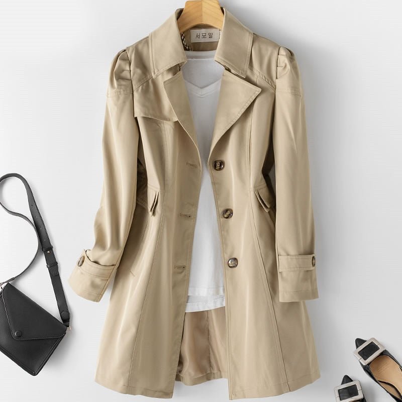 Women's Casual Trench Coat | Lapel Collar