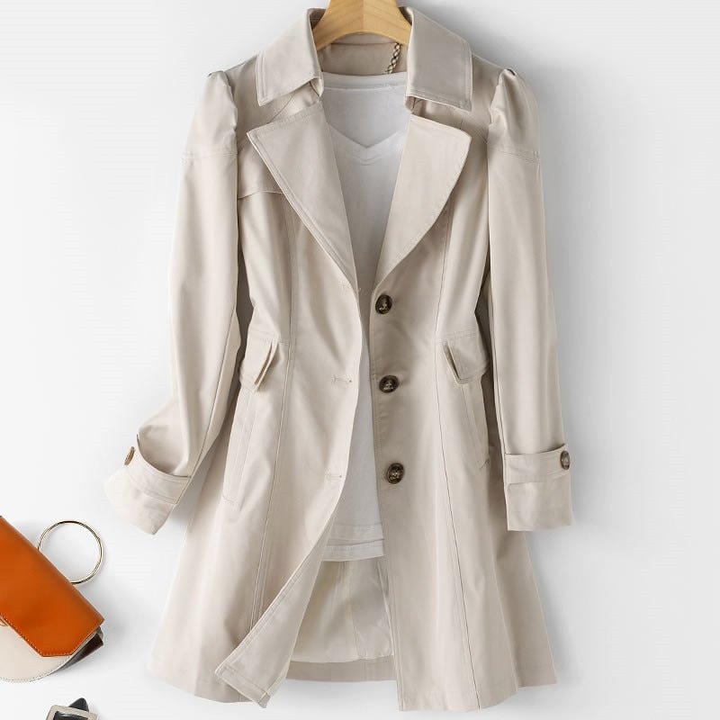 Women's Casual Trench Coat | Lapel Collar