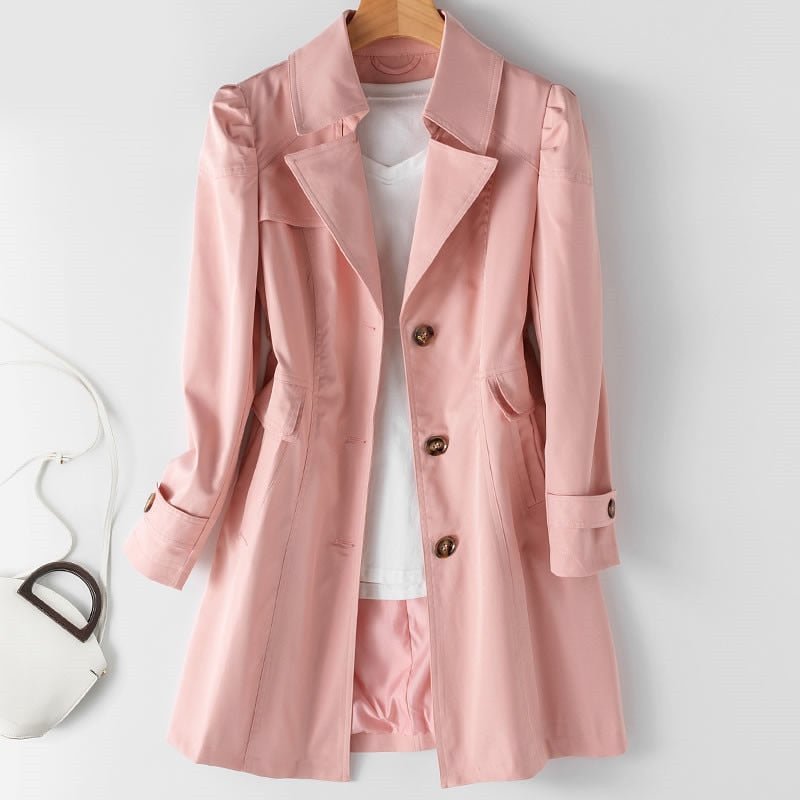Women's Casual Trench Coat | Lapel Collar