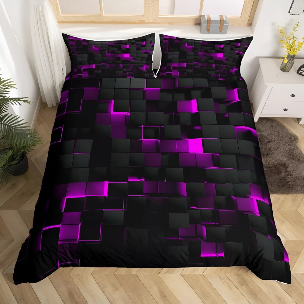 Geometric 3 Piece Quilt Cover Set