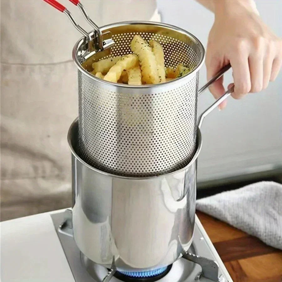 Deep Fryer Pot With Strainer