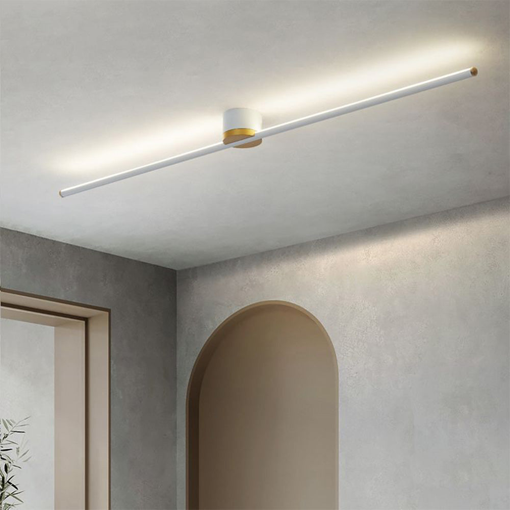 Modern Linear LED Semi Flush Mount Ceiling Light