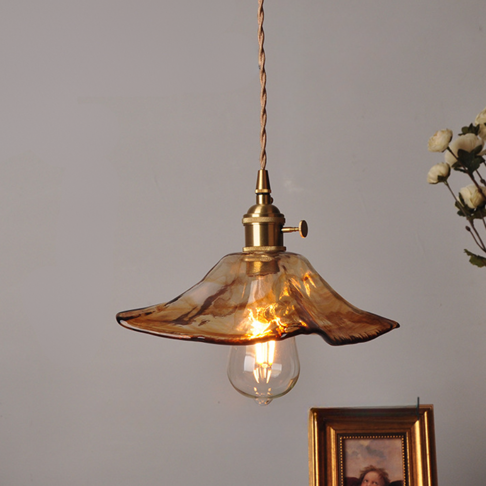 Vintage Flower-Shaped Pendant Light Fixture