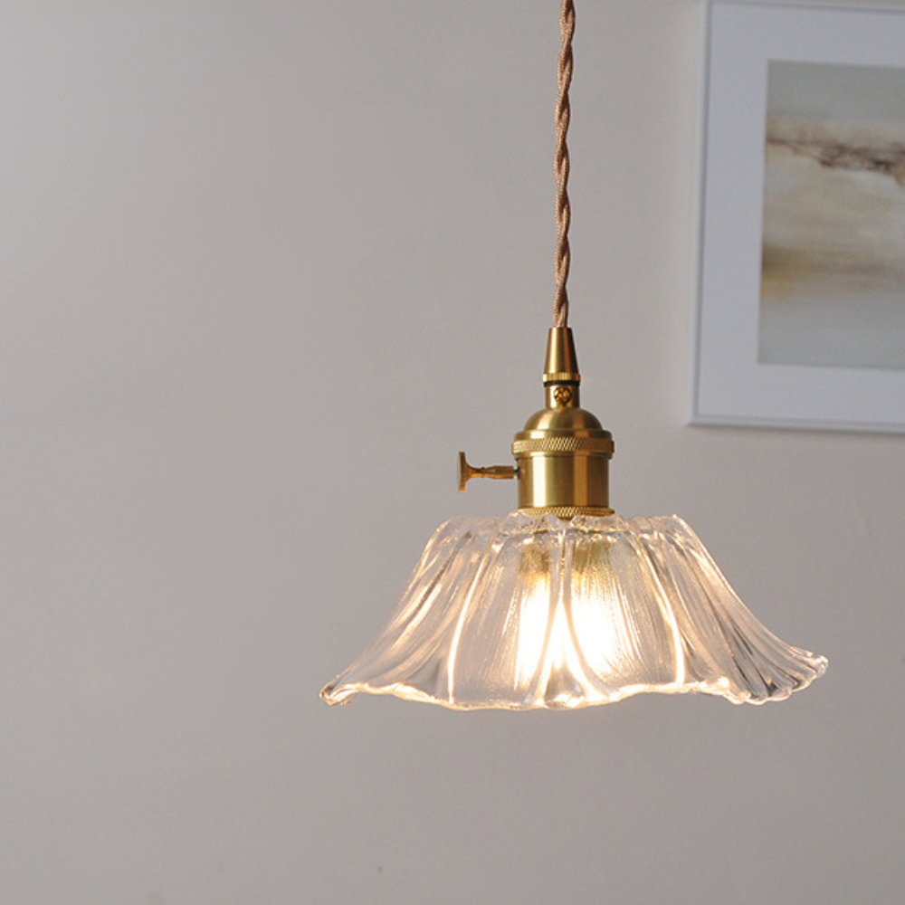 Vintage Flower-Shaped Pendant Light Fixture