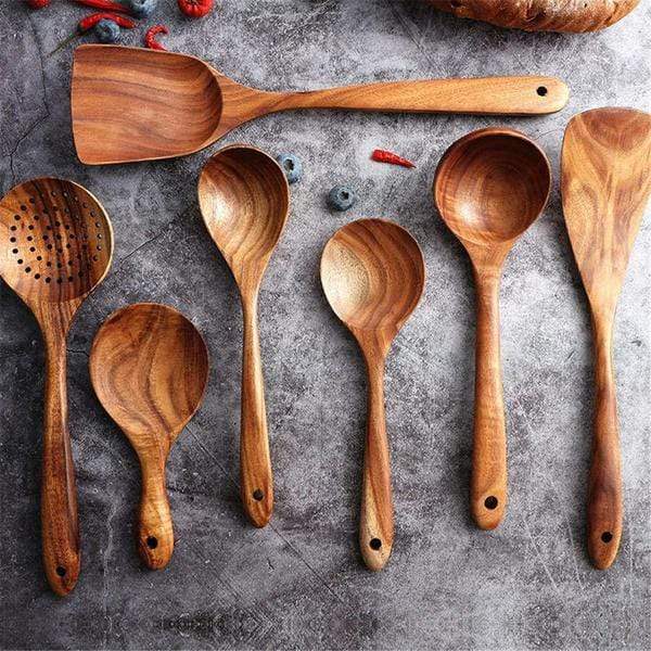 Wooden 7 Pieces Cooking Utensils