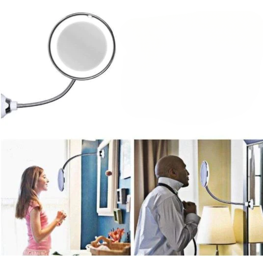 Adjustable Flexible Mirror With Light